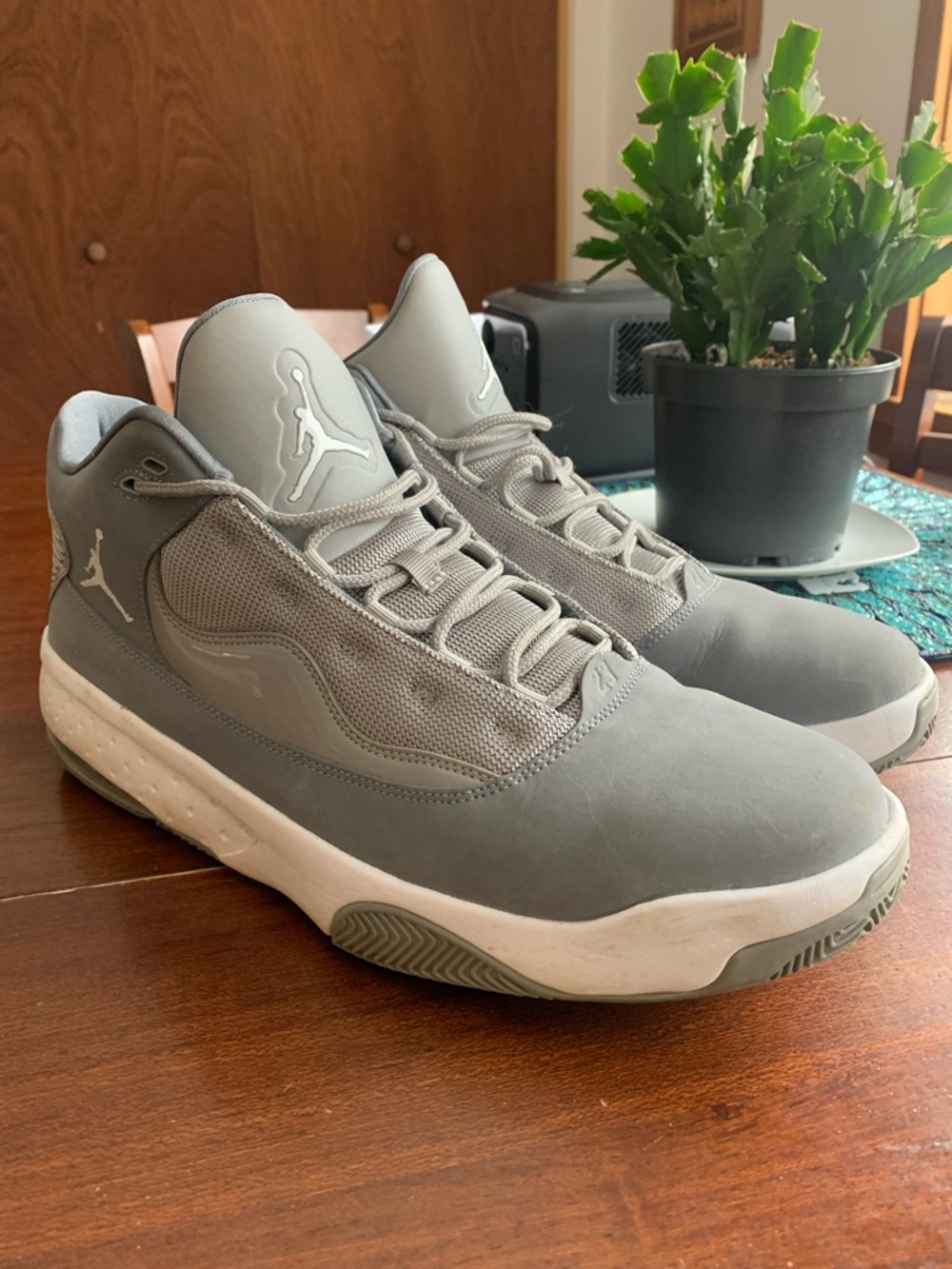 Nike Grey High-Top Basketball Sneakers